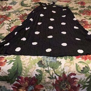 Black Dress with White Polka Dots
